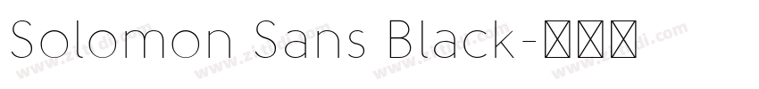 Solomon Sans Black字体转换